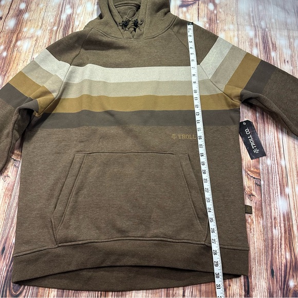 NWT Troll Co Men's Brown Striped Hoodie
Size XL - Picture 8 of 14
